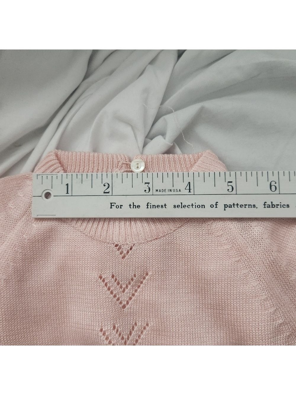 NEW VINTAGE 60/70's, Handmade In Spain, beautiful little light pink sweater - Picture 8 of 10